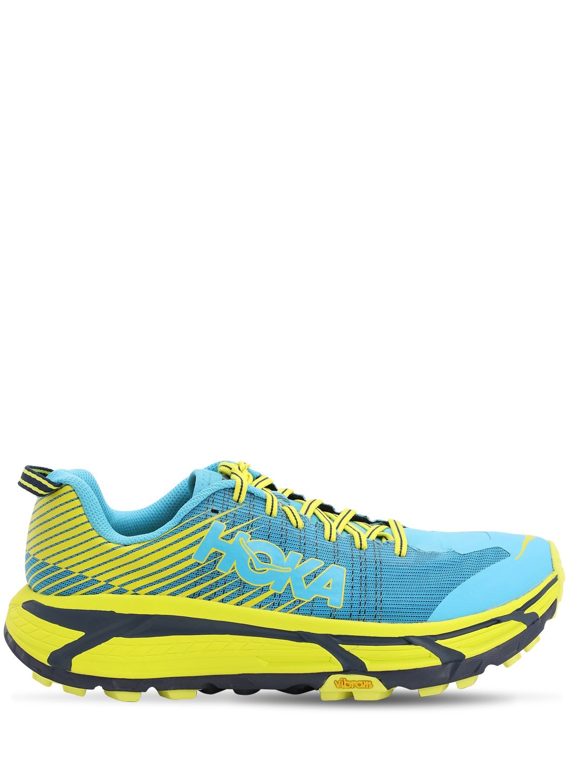 Hoka One One Mafate Evo 2 Running Sneakers In Blue,yellow