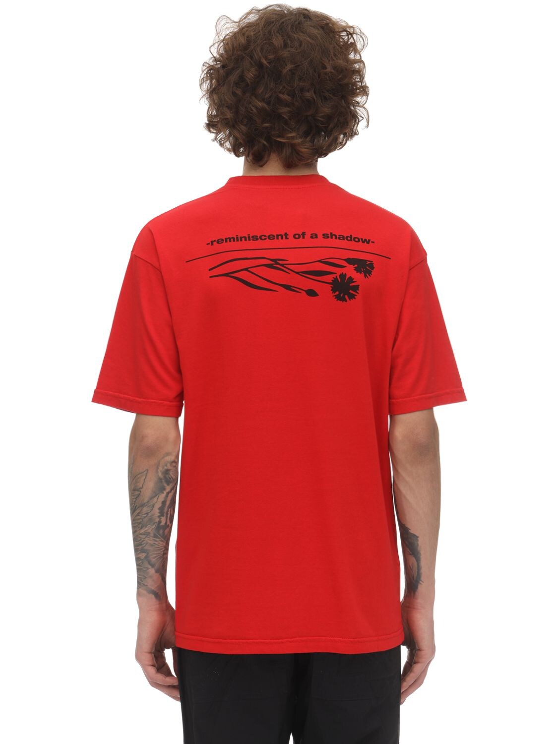 A-a   Artica-arbox Fw Graphic Cotton Jersey T-shirt In Red