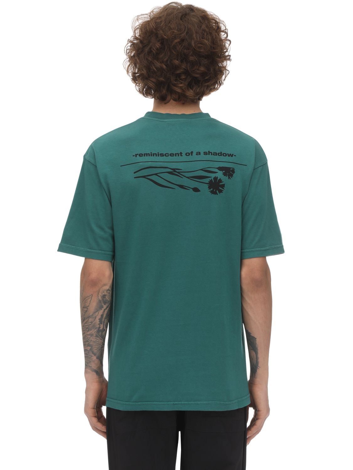 A-a   Artica-arbox Fw Graphic Cotton Jersey T-shirt In Green
