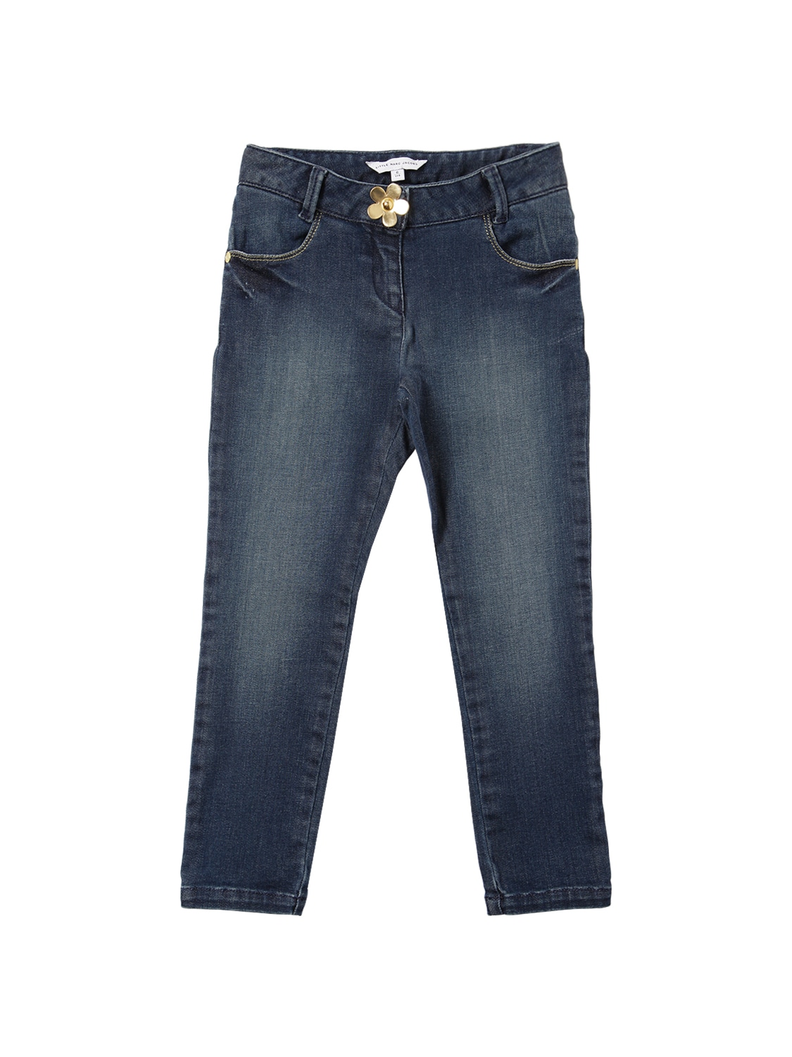 LITTLE MARC JACOBS STRETCH COTTON BLEND DENIM JEANS,70IFGD062-WJEW0