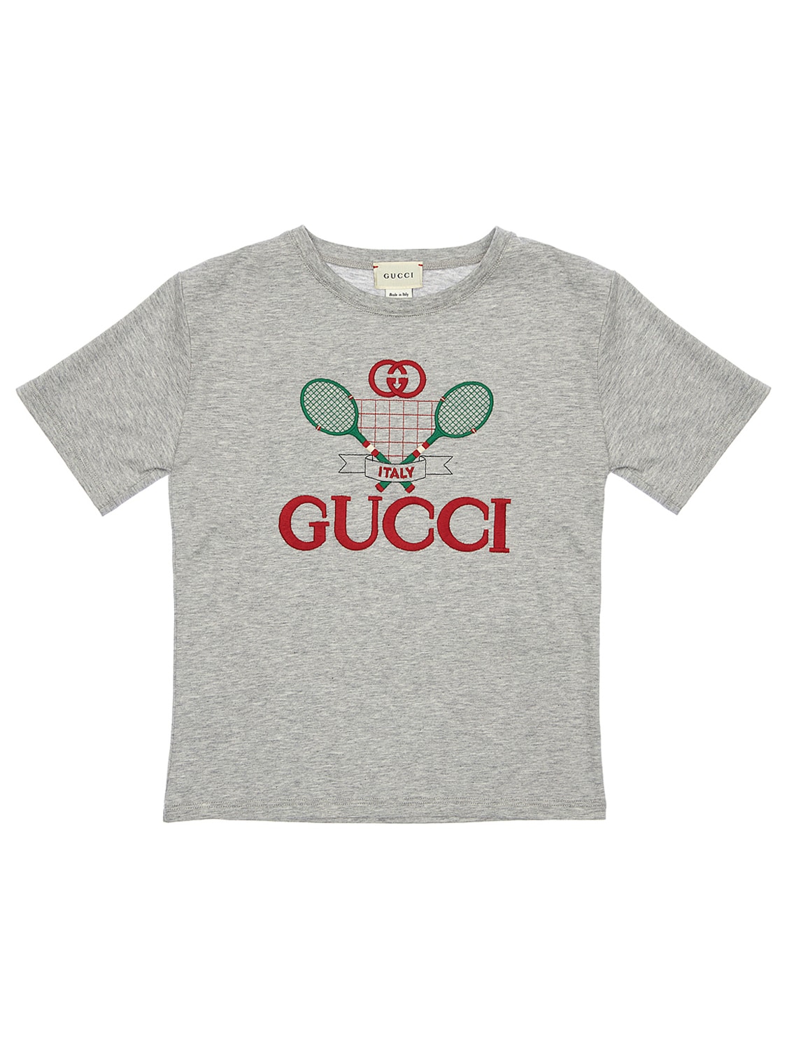Gucci - Logo tennis cotton jersey t-shirt - | Luisaviaroma