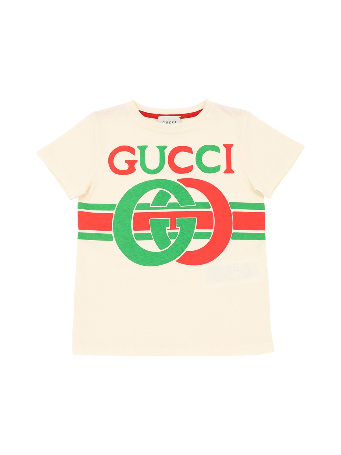 Gucci Kids' Logo Printed Cotton Jersey T-shirt In White