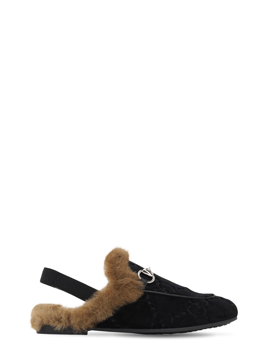 kids fur mules