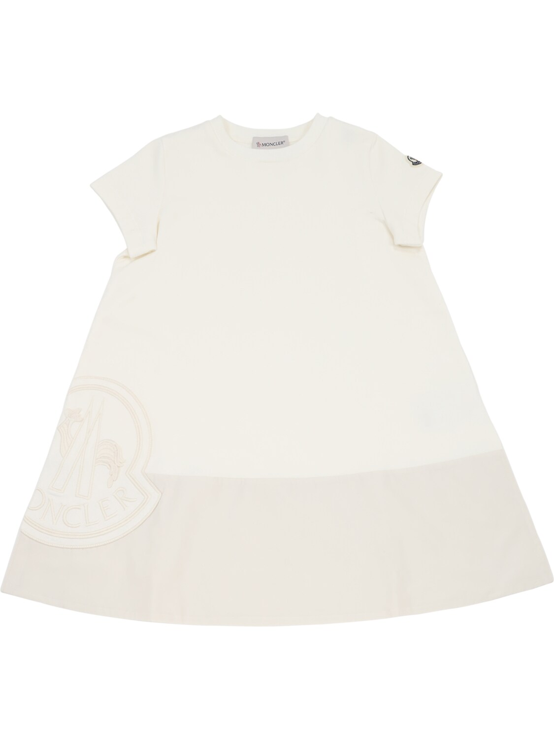 Moncler Kids' Cotton Sweatshirt Dress In White