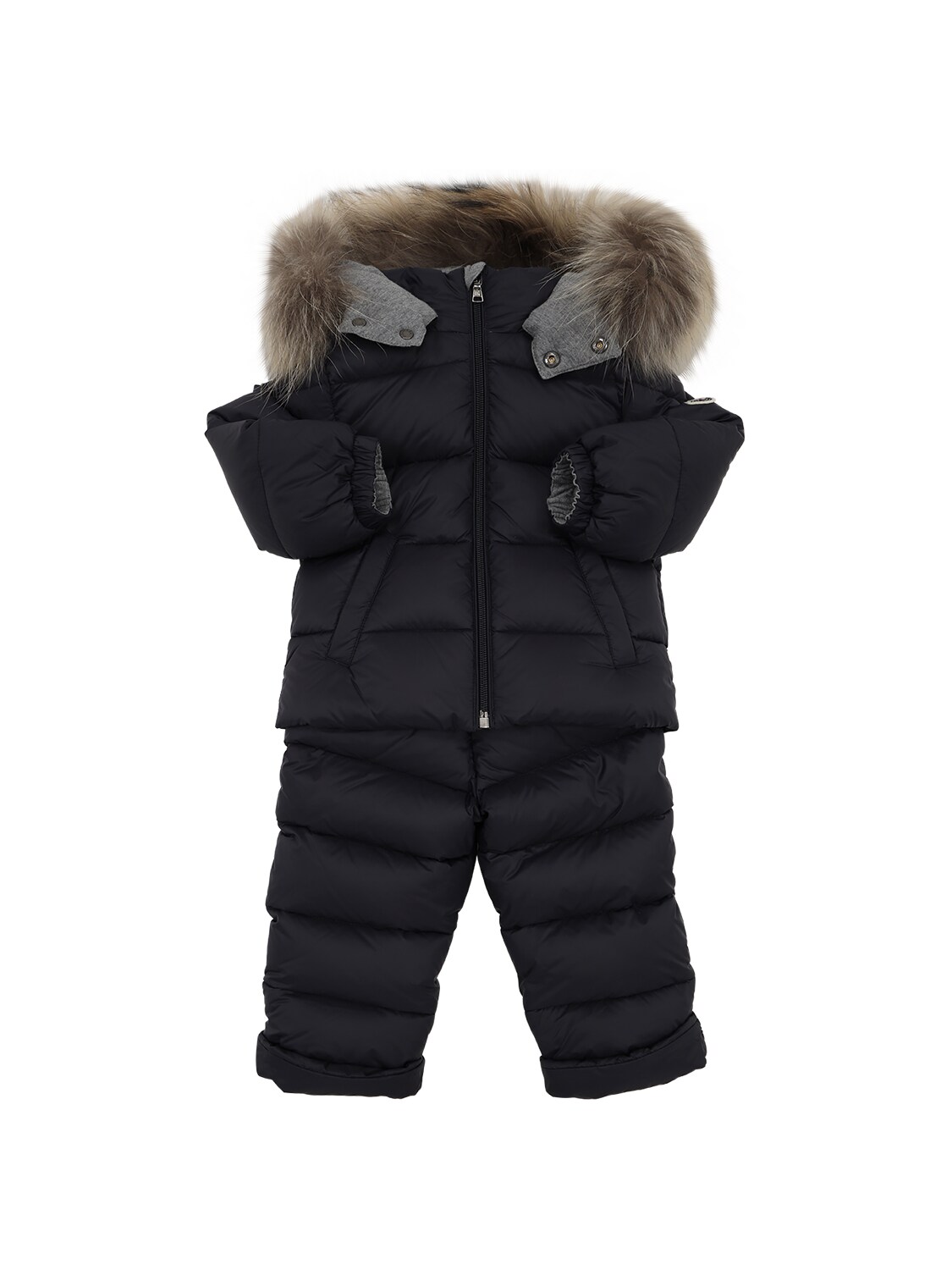Moncler Kids' New Mauger Nylon Down Jacket & Pants In Navy