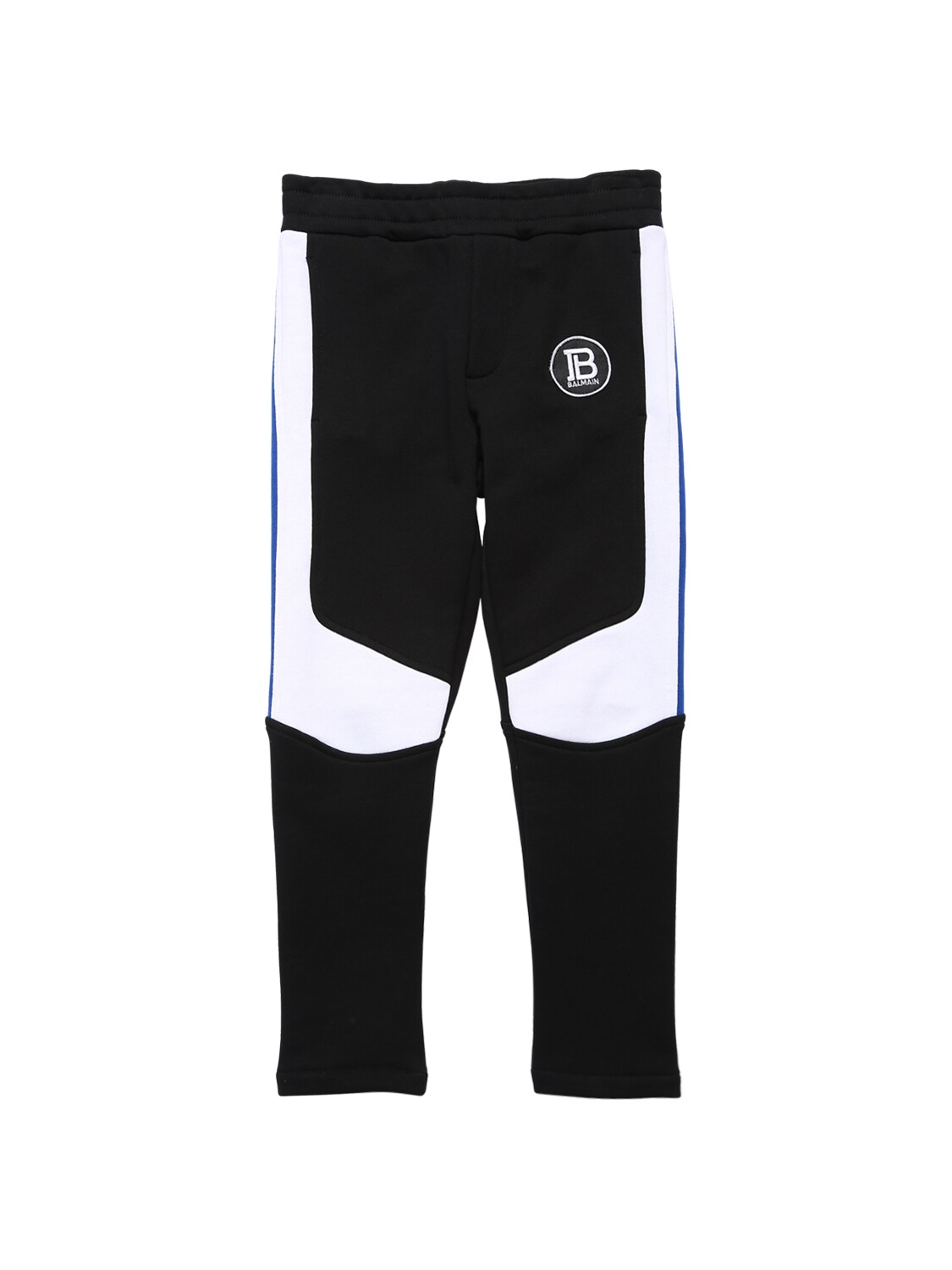 BALMAIN TWO TONE COTTON SWEATtrousers,70IFI7046-OTMWQVO1