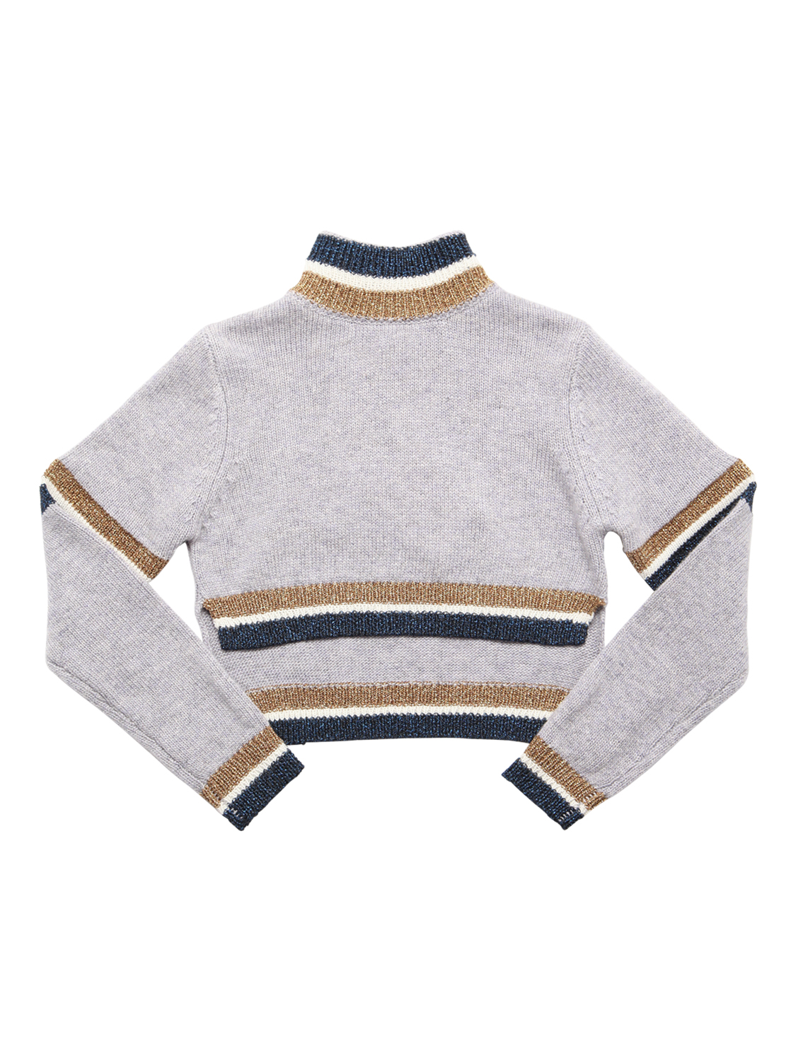 Bauchfreier Sweater Aus Wollmischstrick