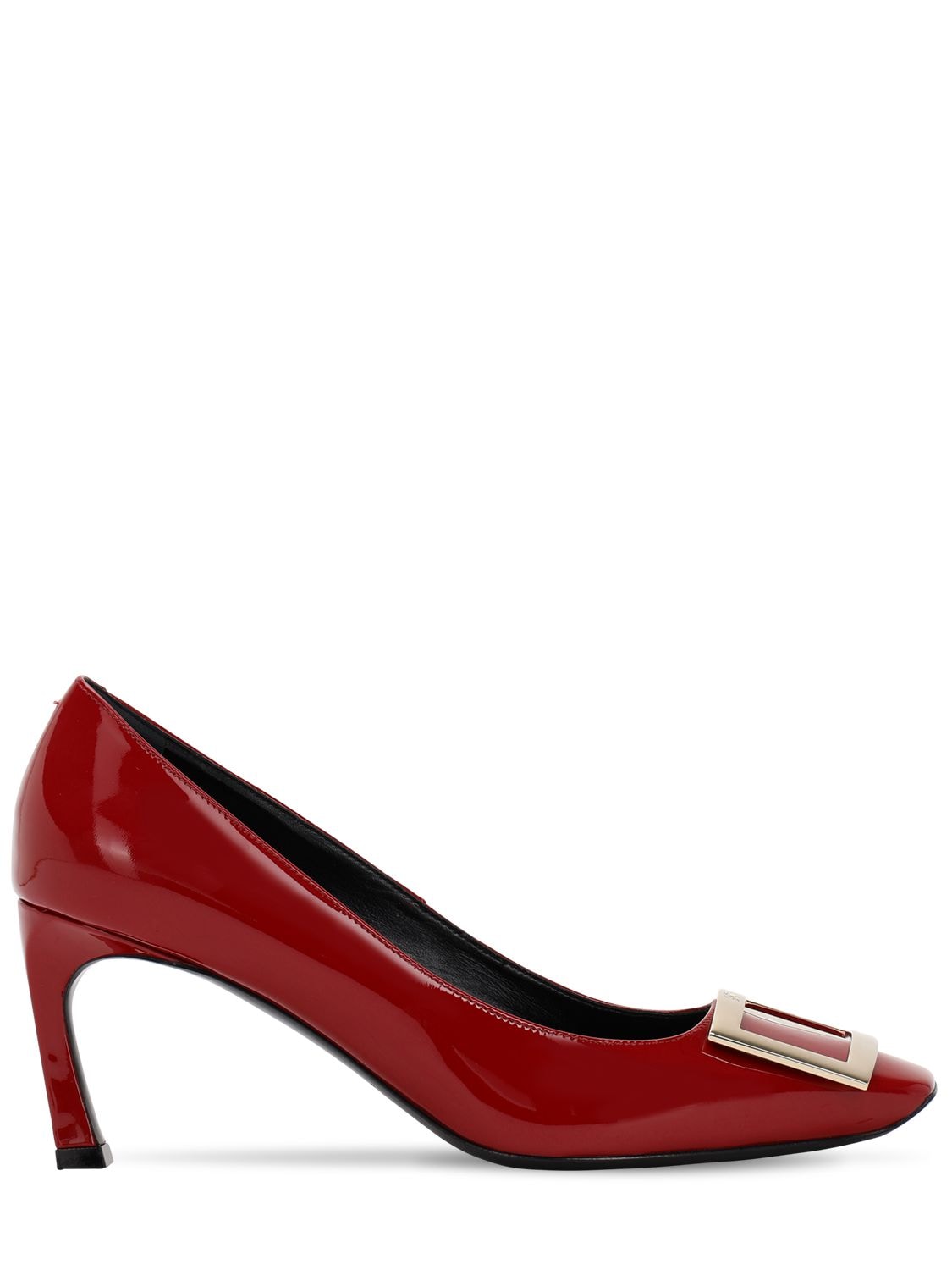 Roger Vivier 70mm Trompette Patent Leather Pumps In Dark Red