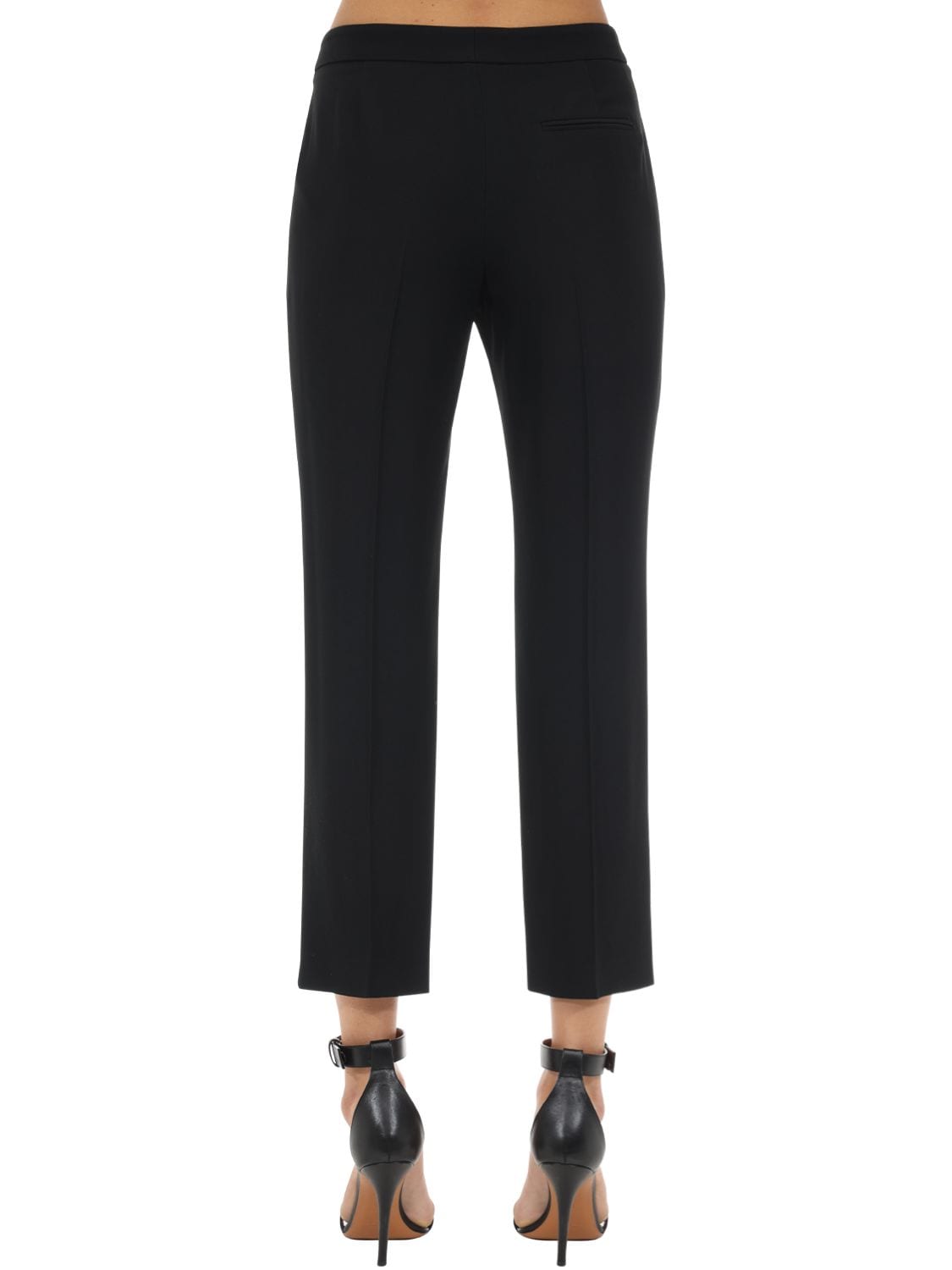 ALEXANDER MCQUEEN NARROW BOOT CUT CREPE PANTS 70IG12007-MTAWMA2