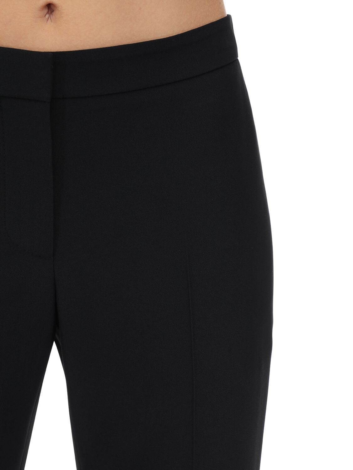 ALEXANDER MCQUEEN NARROW BOOT CUT CREPE PANTS 70IG12007-MTAWMA2