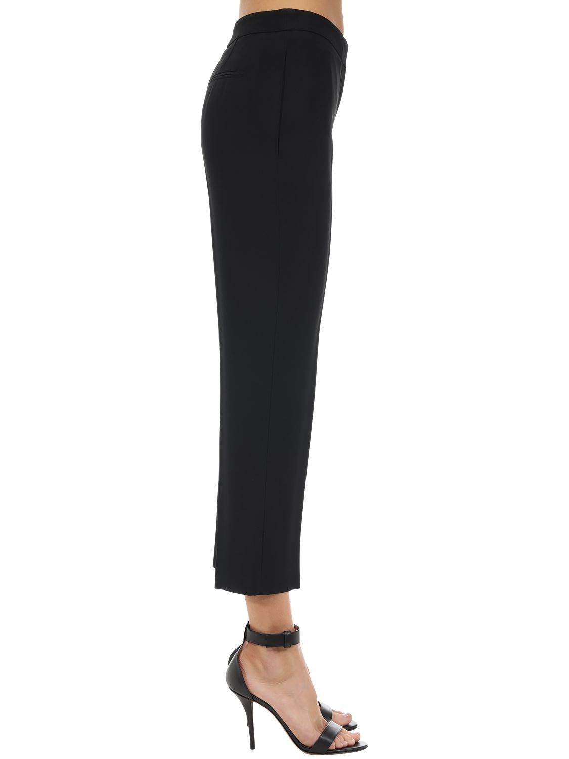 ALEXANDER MCQUEEN NARROW BOOT CUT CREPE PANTS 70IG12007-MTAWMA2