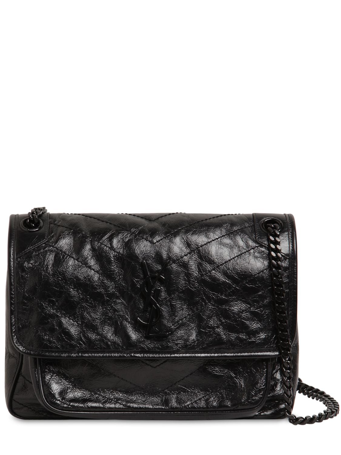 Image of Md Niki Crinkled Leather Shoulder Bag