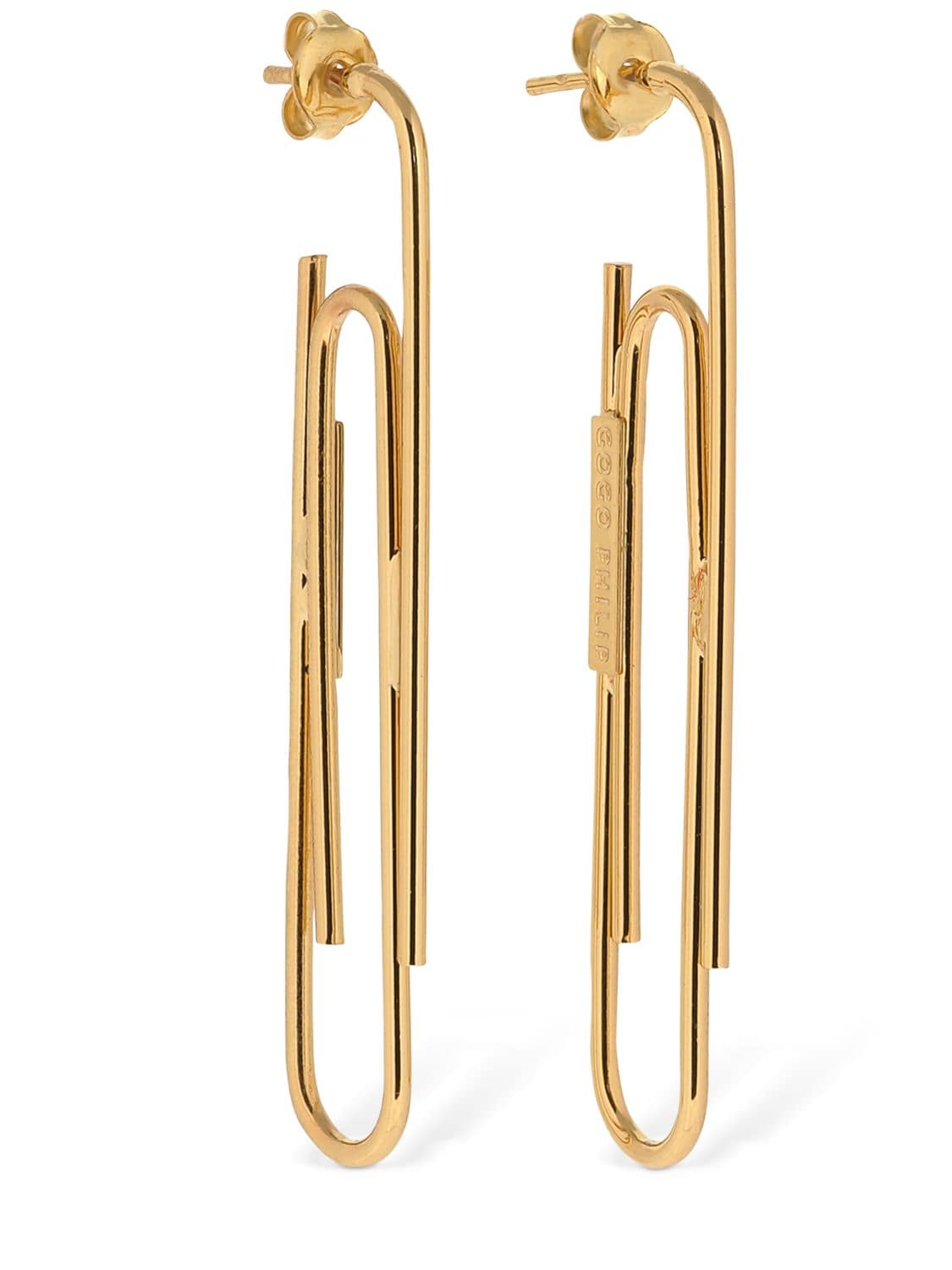 Gogo Philip Studio Gold Paper Clip Earrings