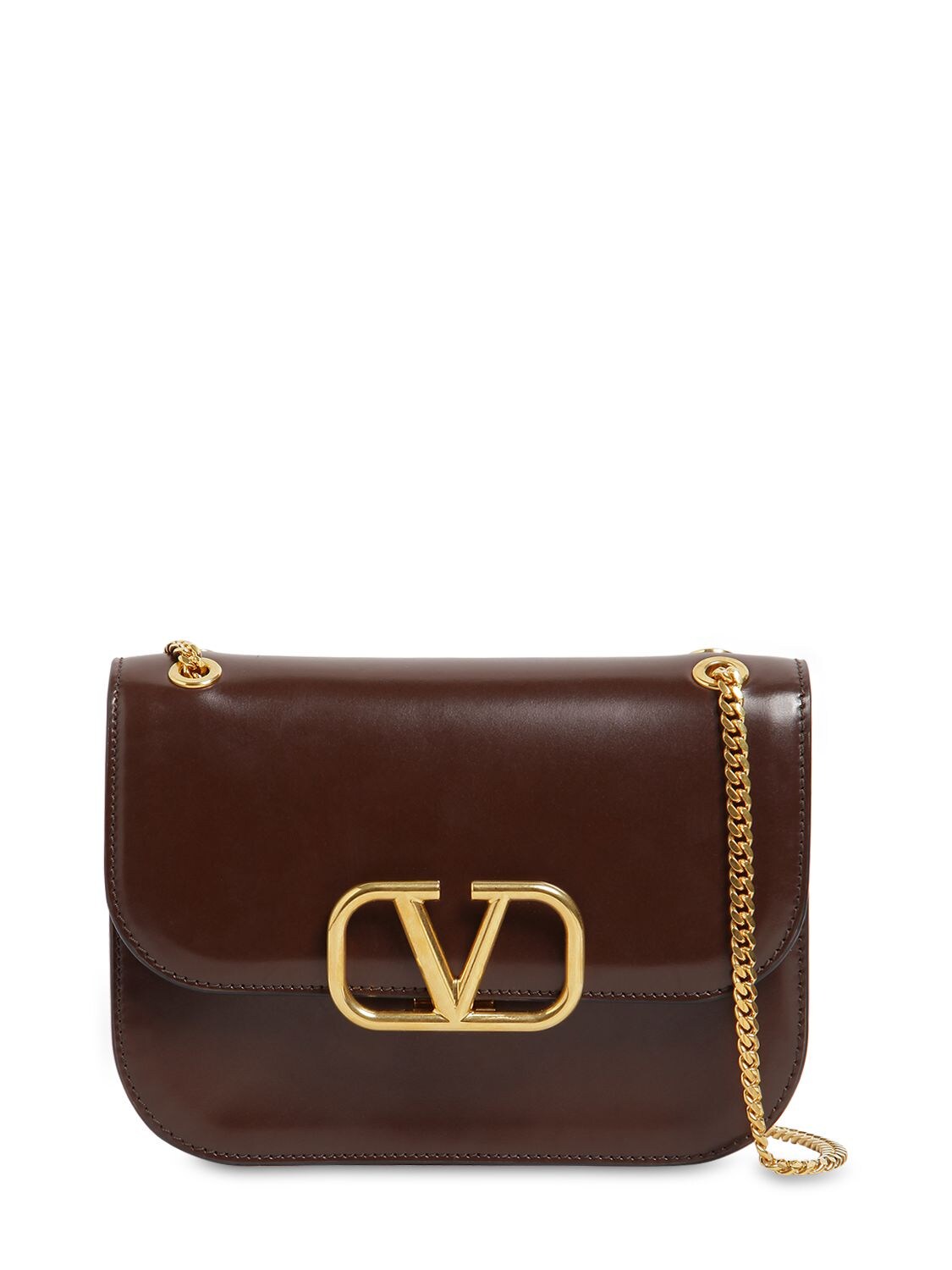 Valentino Garavani Vlock Small Leather Shoulder Bag In Fondant
