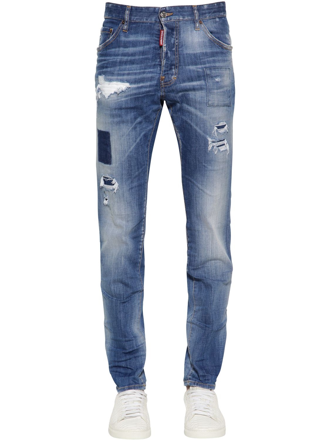Dsquared2 16.5cm Cool Guy Cotton Denim Jeans In Blue