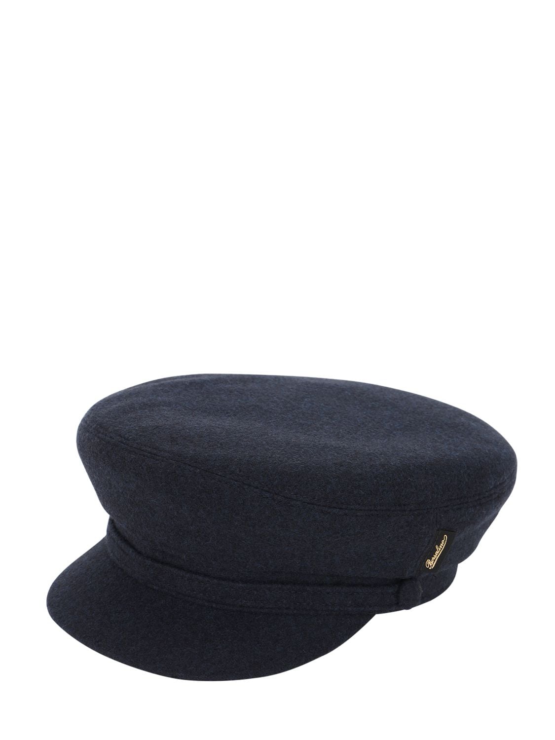 Borsalino Virgin Wool Sailor Hat In Navy
