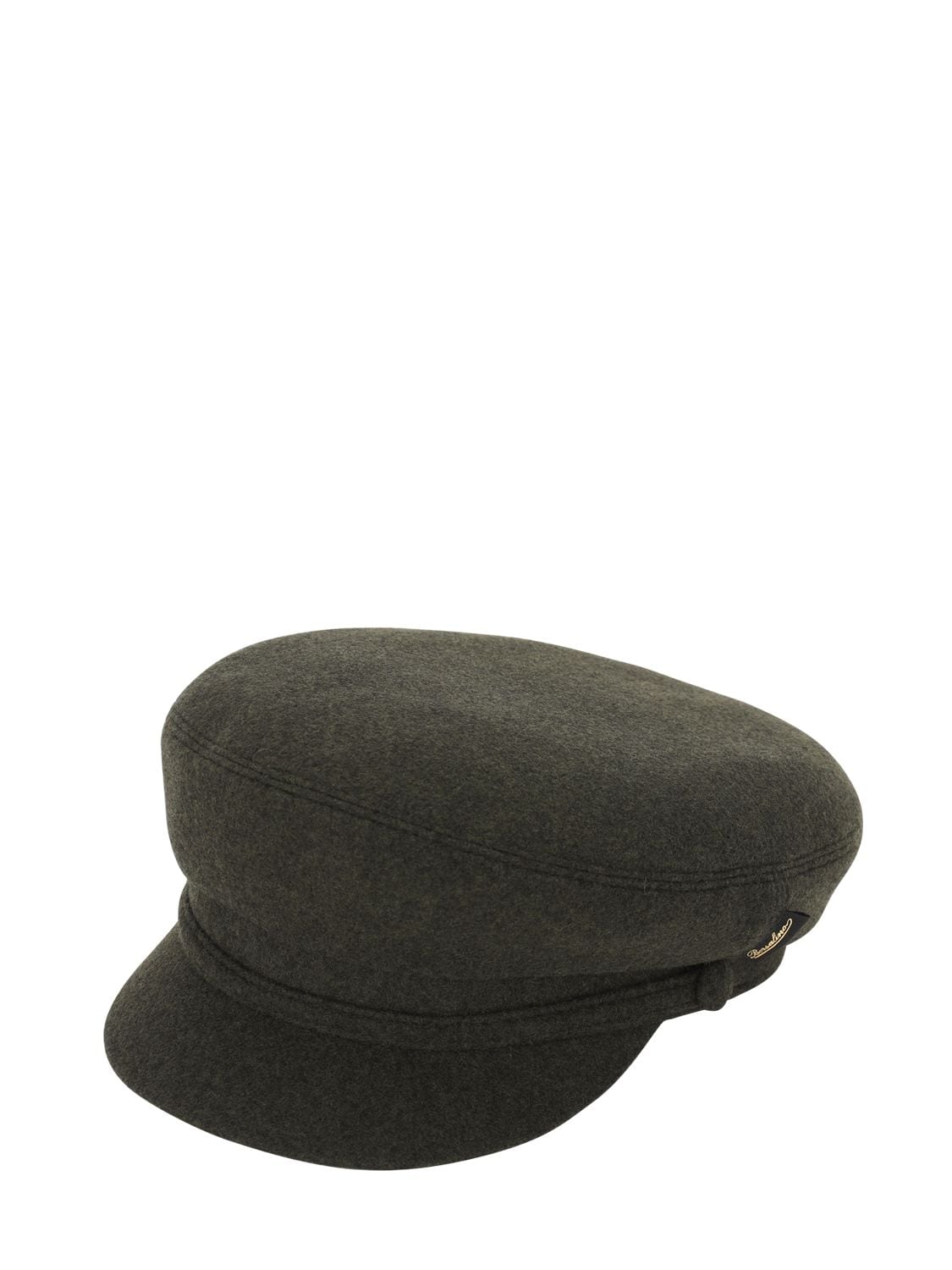 Borsalino Virgin Wool Sailor Hat In Military Green