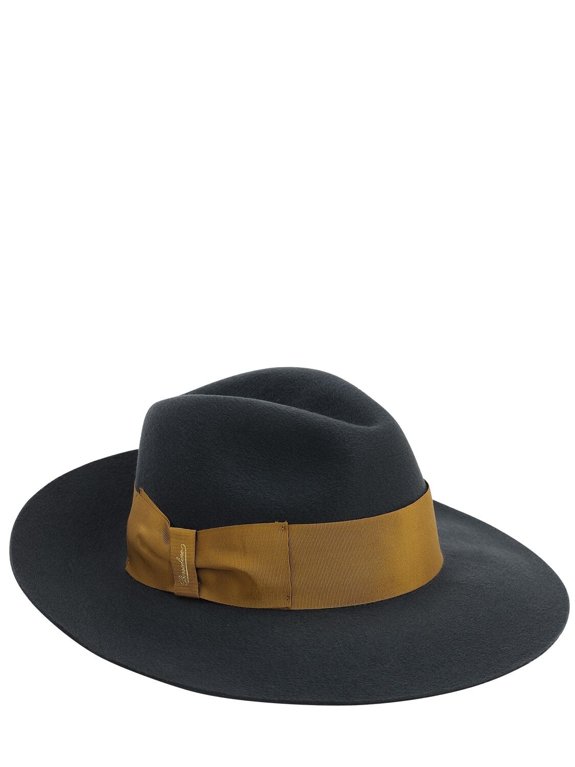 Borsalino Cashmere Fedora Hat In Grey