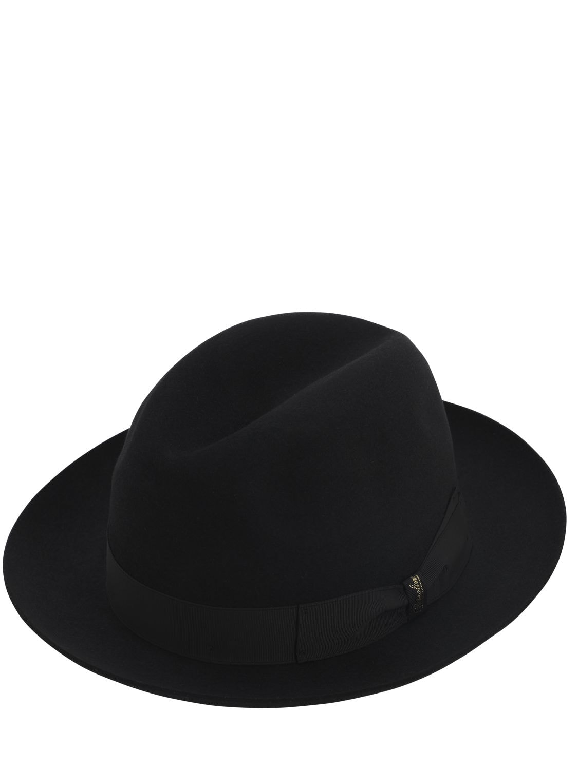 Borsalino Violet Felted Fur Hat In Black