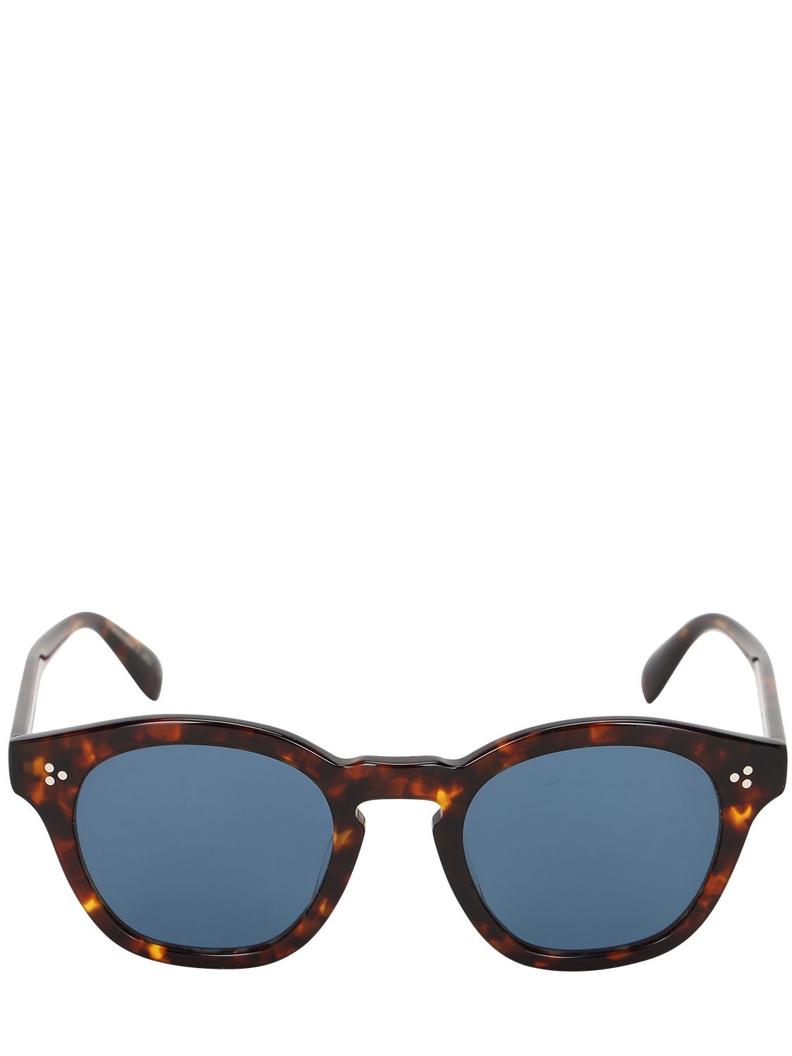 Oliver Peoples Boudreau L.a Round Acetate Sunglasses In Tortoise/blue