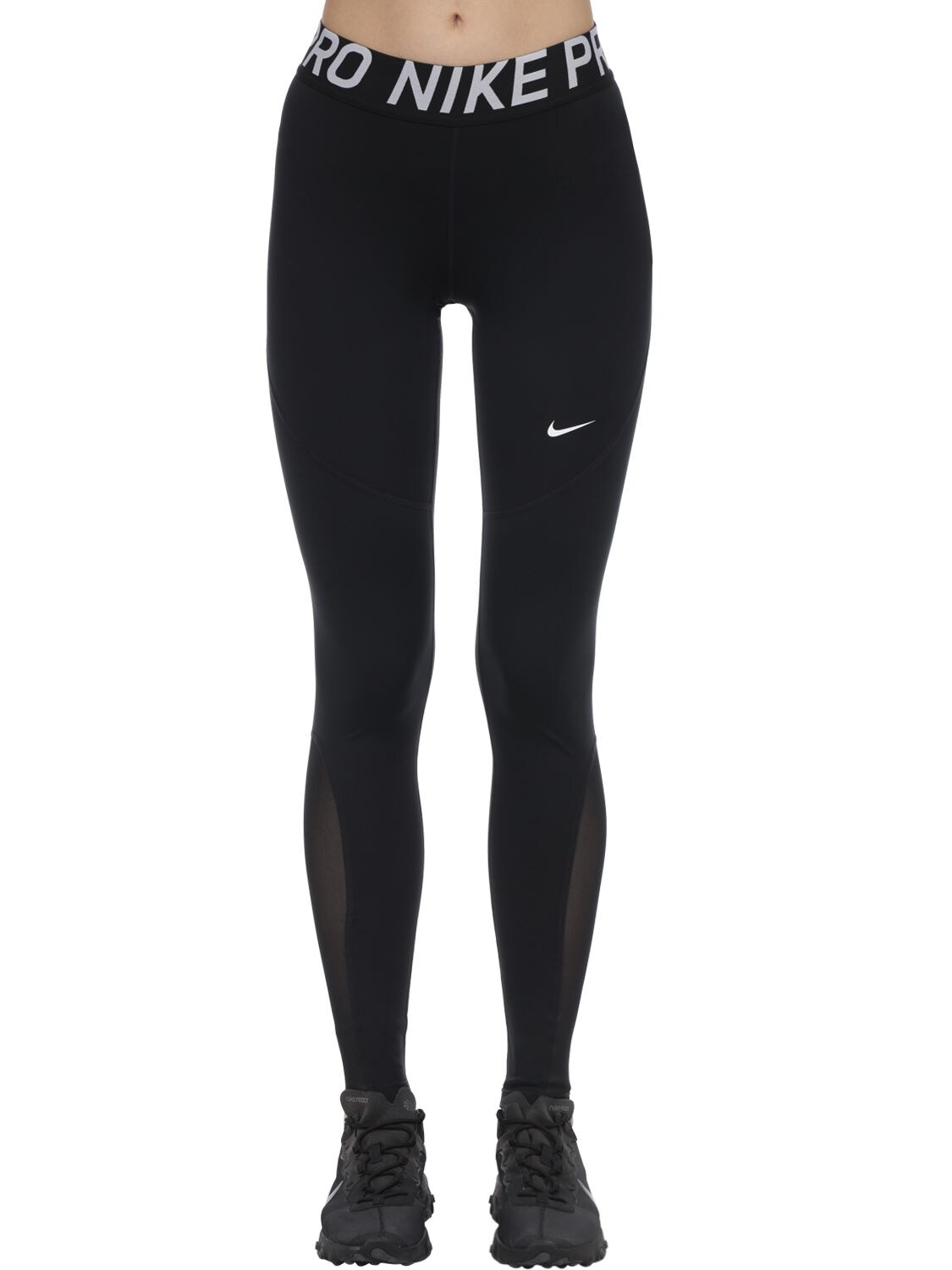 Nike Sportswear Nylon Stretch Leggings In Black