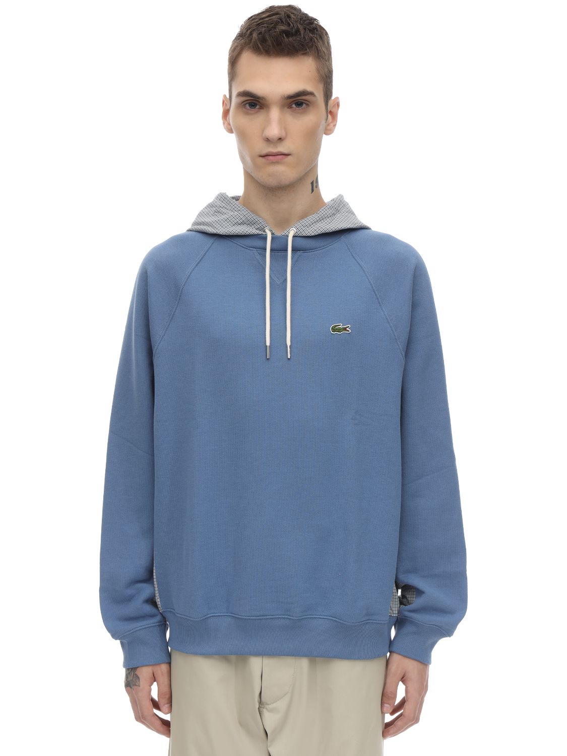 light blue lacoste sweatshirt