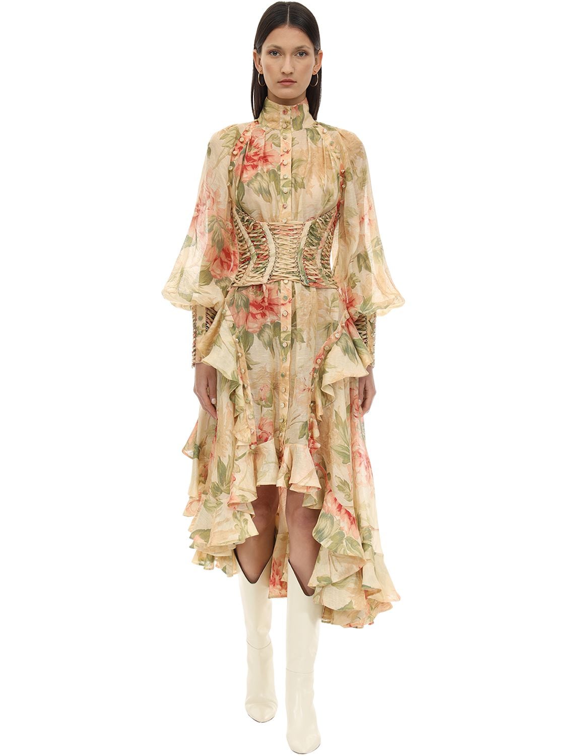 zimmermann floral midi dress