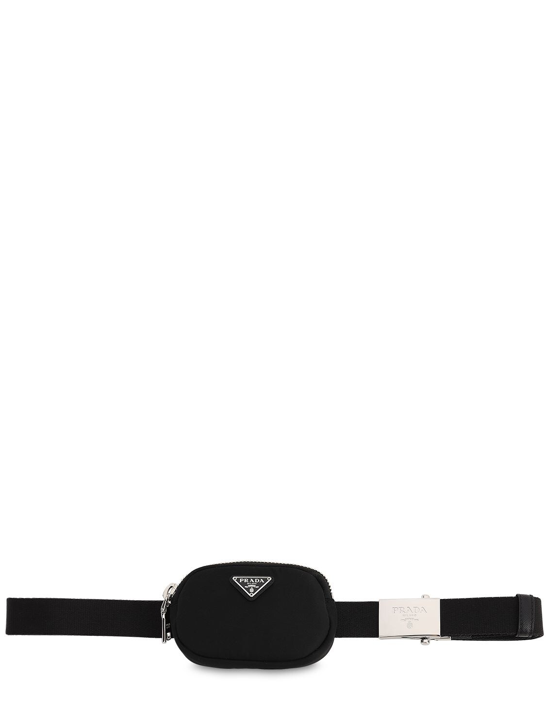 Prada Nylon Pocket Belt Bag In Black