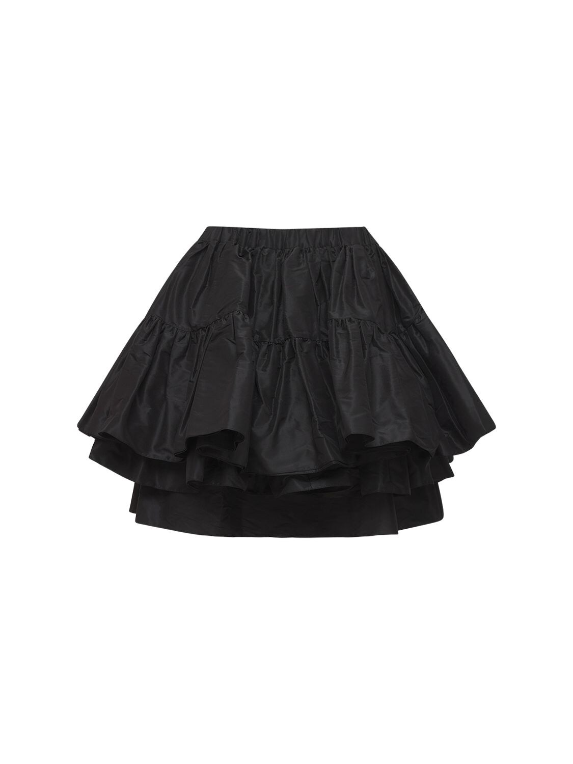 Ruffled Silk Taffeta Mini Skirt