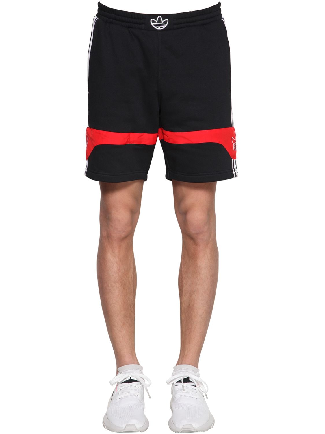 adidas black and red shorts