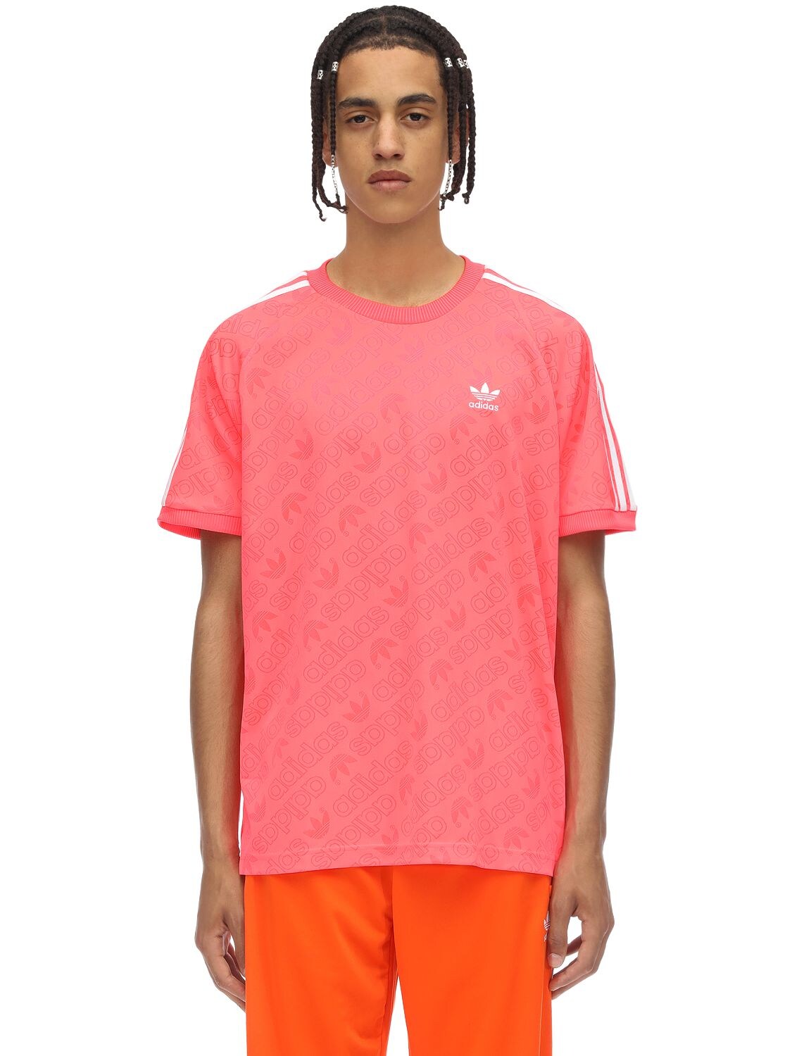 Adidas Originals Mono Cotton Jersey T-shirt In Fuchsia | ModeSens