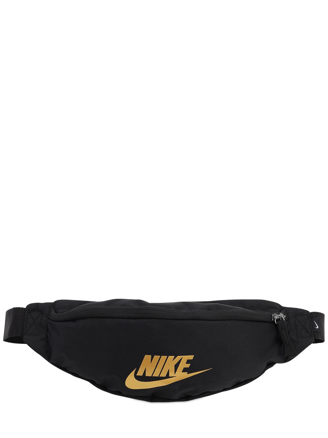 black and gold belt bag