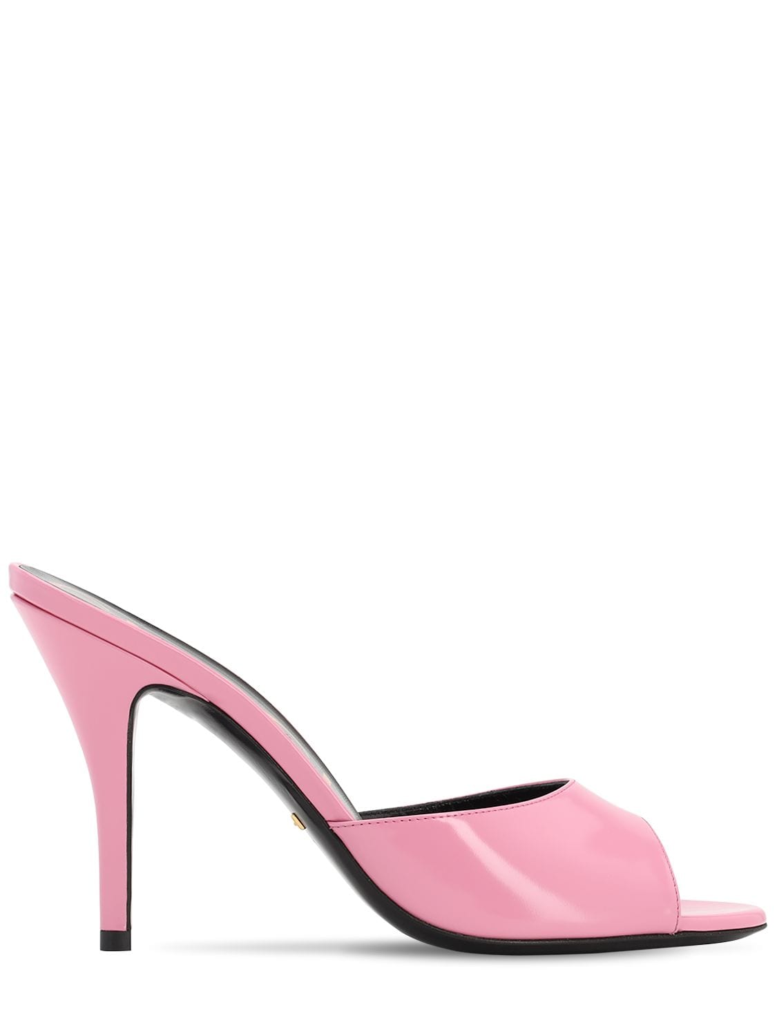 Gucci 95mm Scarlet Brushed Leather Sandals In Pink