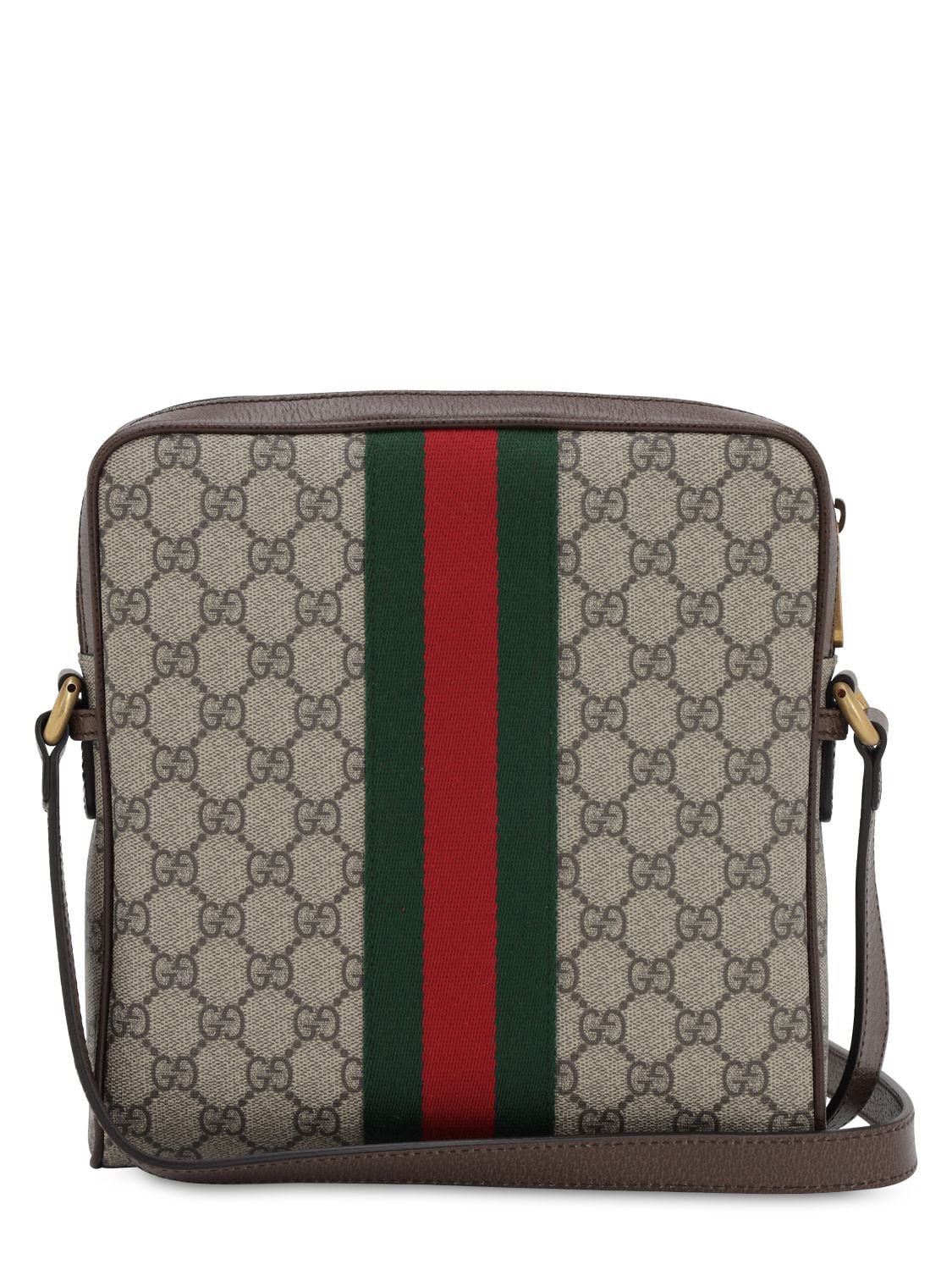 Shop Gucci Small Ophidia Gg Supreme Messenger Bag In Beige