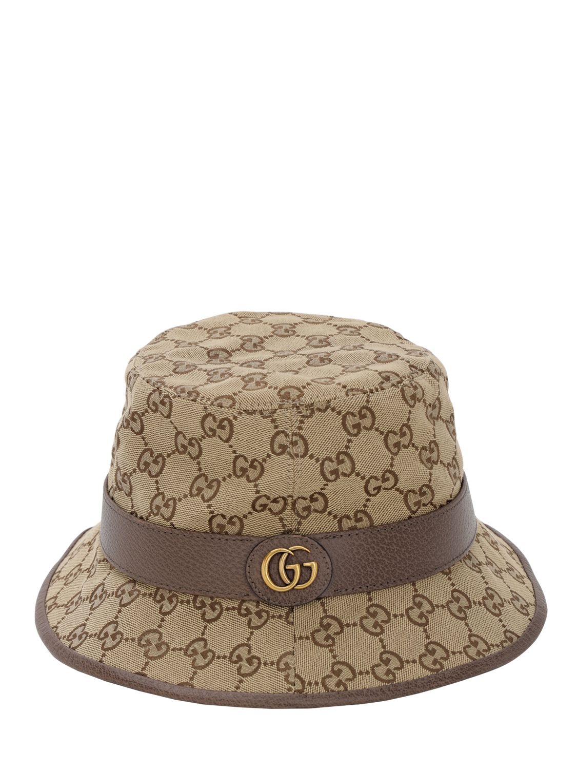 Image of Gg Cotton Canvas Bucket Hat