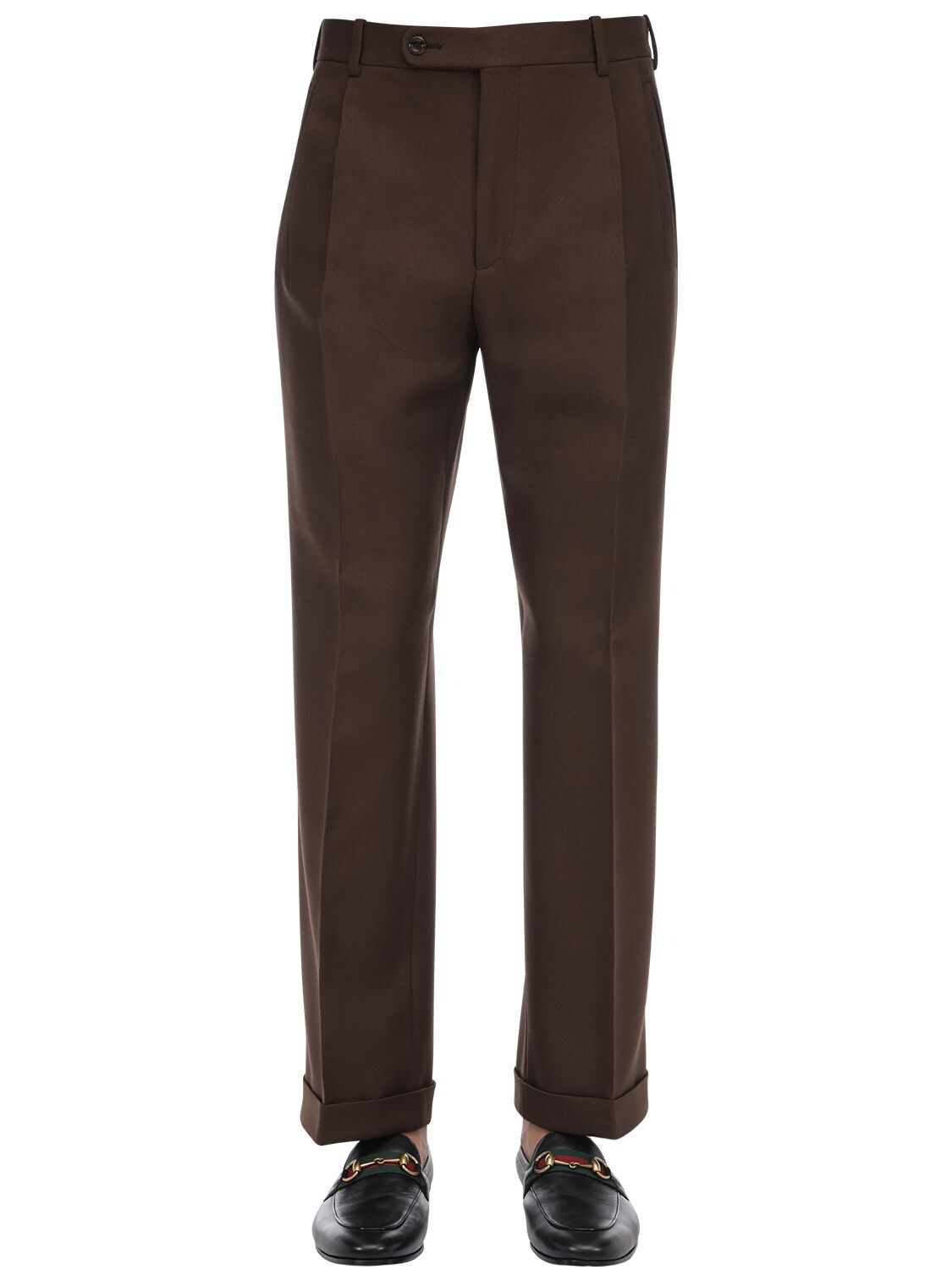 Gucci Fluid Drill Techno Pants In Brown