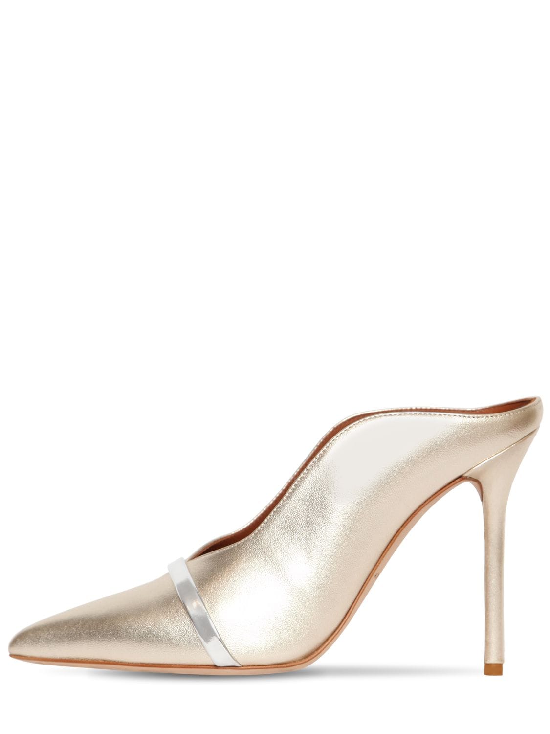 MALONE SOULIERS 100MM CONSTANCE METALLIC LEATHER MULES,70II7R007-UEXBVELOTY9TSUXWRVI1