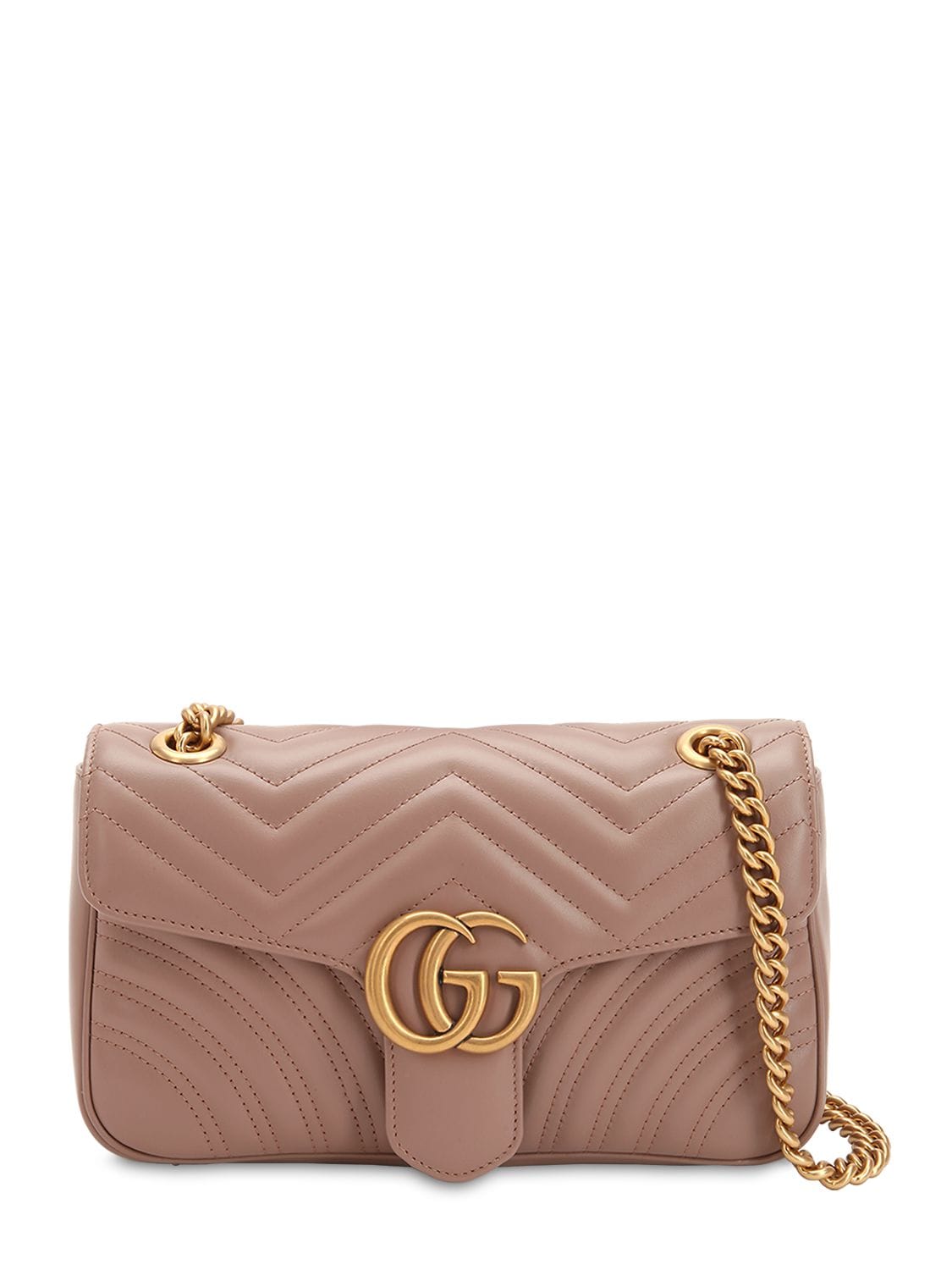 Gucci Small Gg Marmont 2.0 Leather Bag In Pink