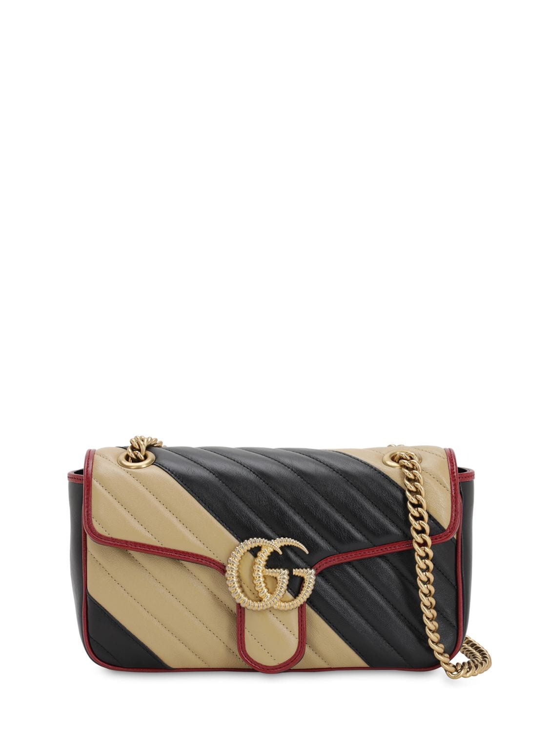 GUCCI SMALL GG MARMONT 2.0 BIcolour LEATHER BAG,70IIJS039-OTY4OQ2