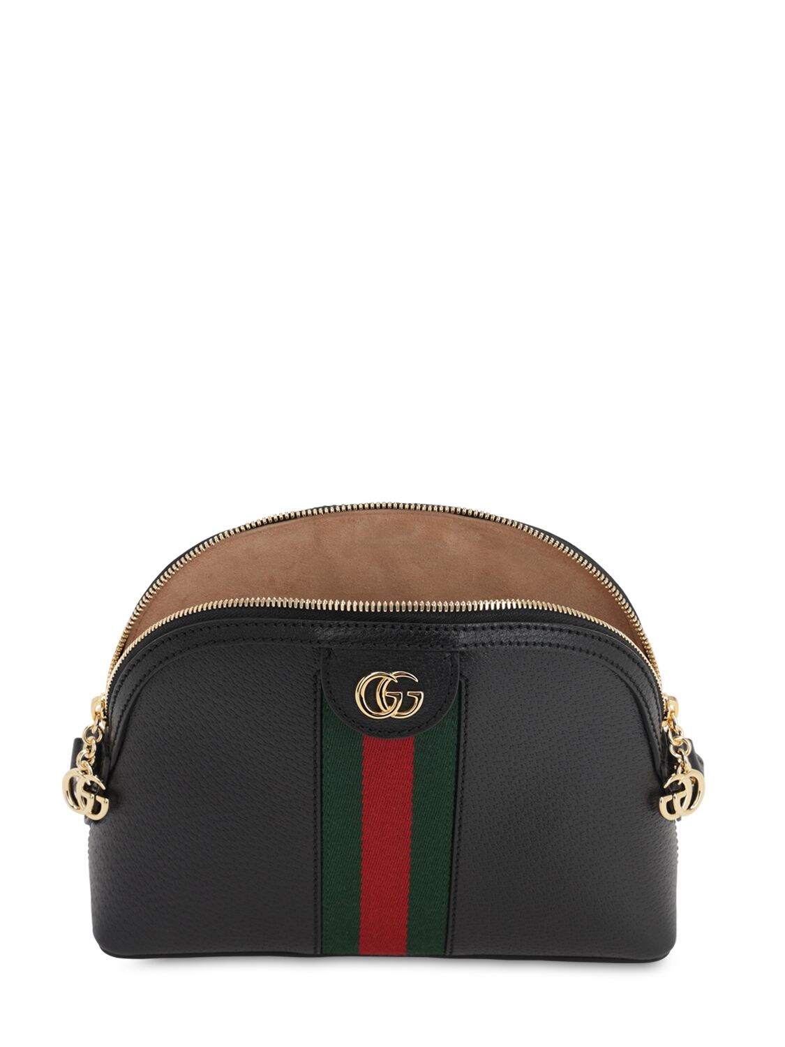 Gucci Small Ophidia Leather Shoulder Bag In Black | ModeSens