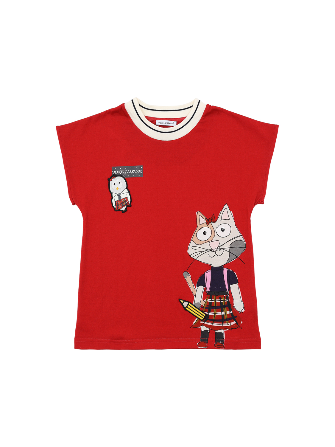 T-shirt Aus Baumwolljersey Mit Druck