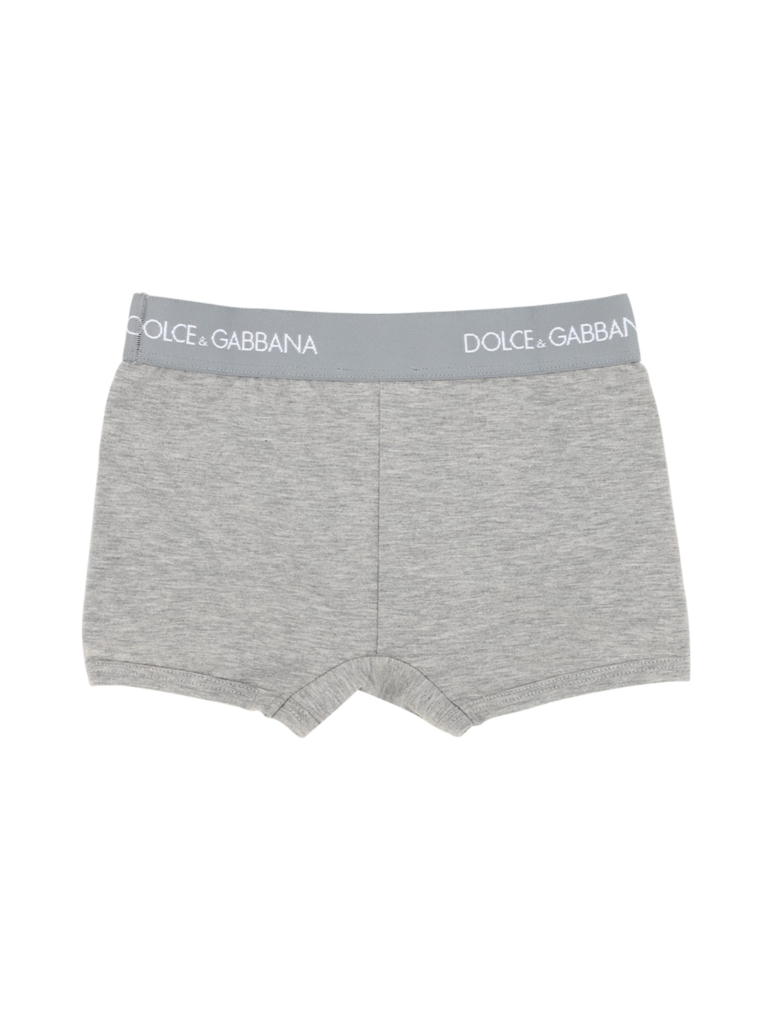 Dolce & Gabbana Boxer Two-pack With Branded Elastic In Grey