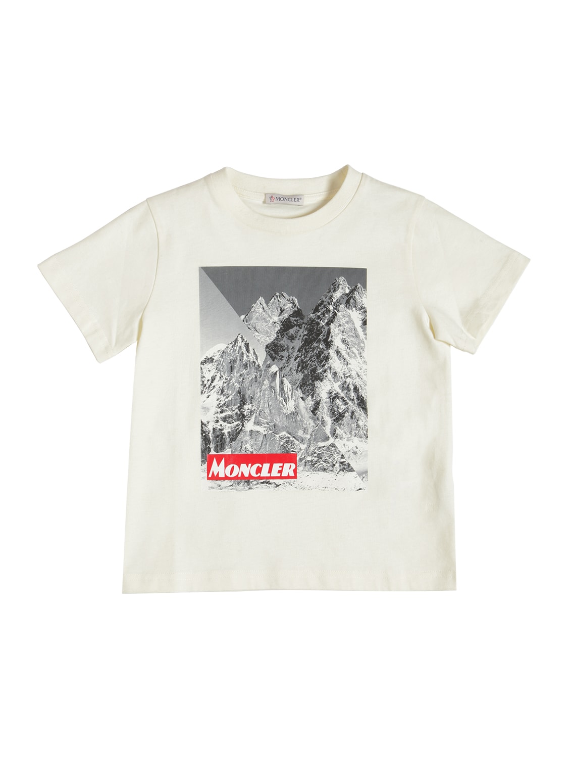MONCLER “MOUNTAIN”印花纯棉平纹针织T恤,70IIKM052-MDM00