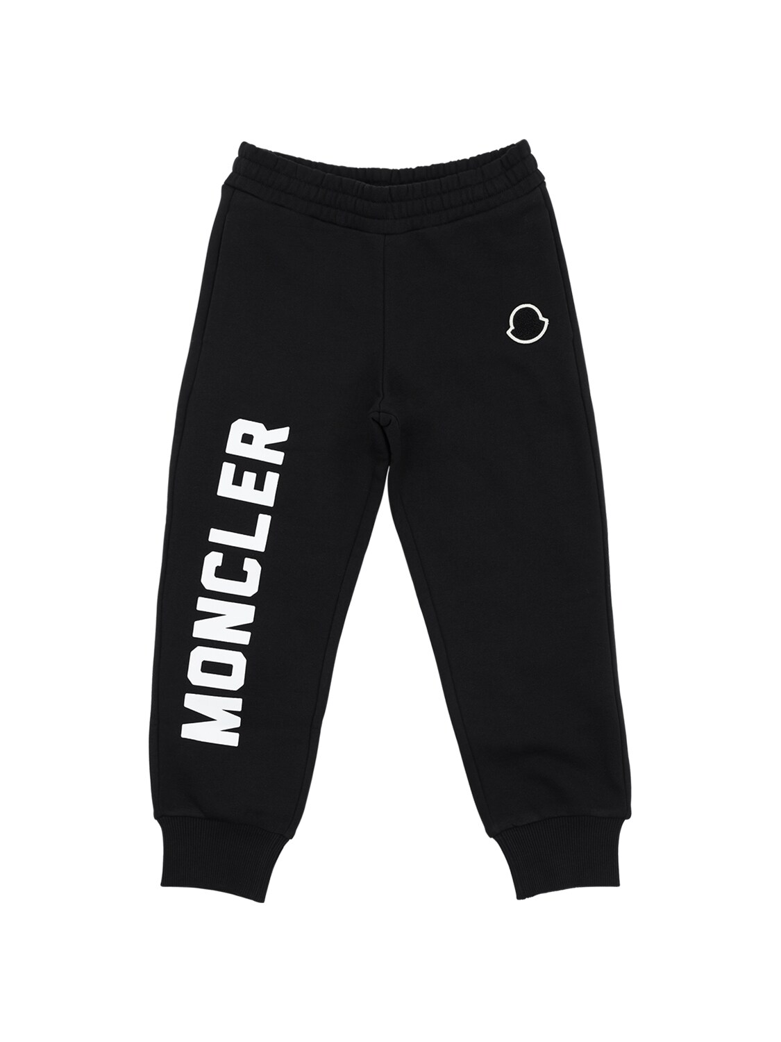 MONCLER LOGO PRINT COTTON SWEATPANTS,70IIKM076-OTK50