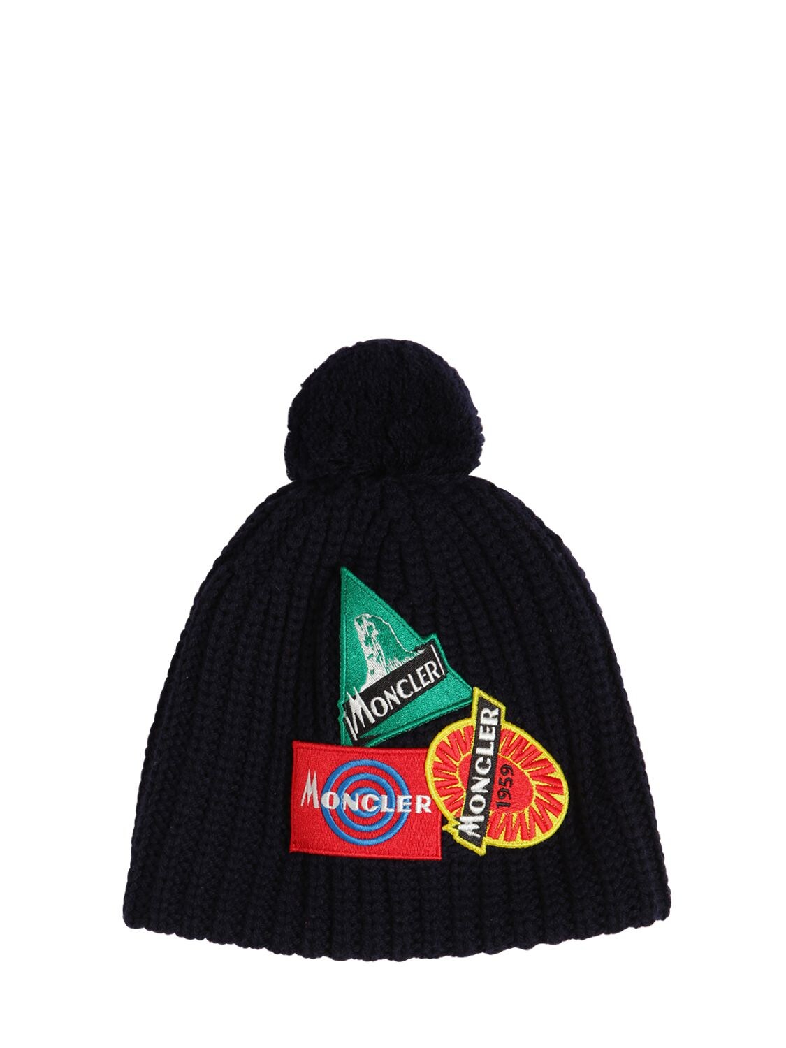 navy moncler hat
