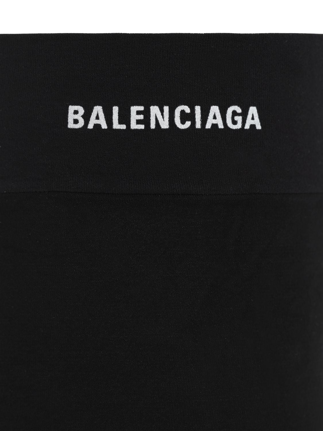 Balenciaga 通身新logo裤袜 In Black