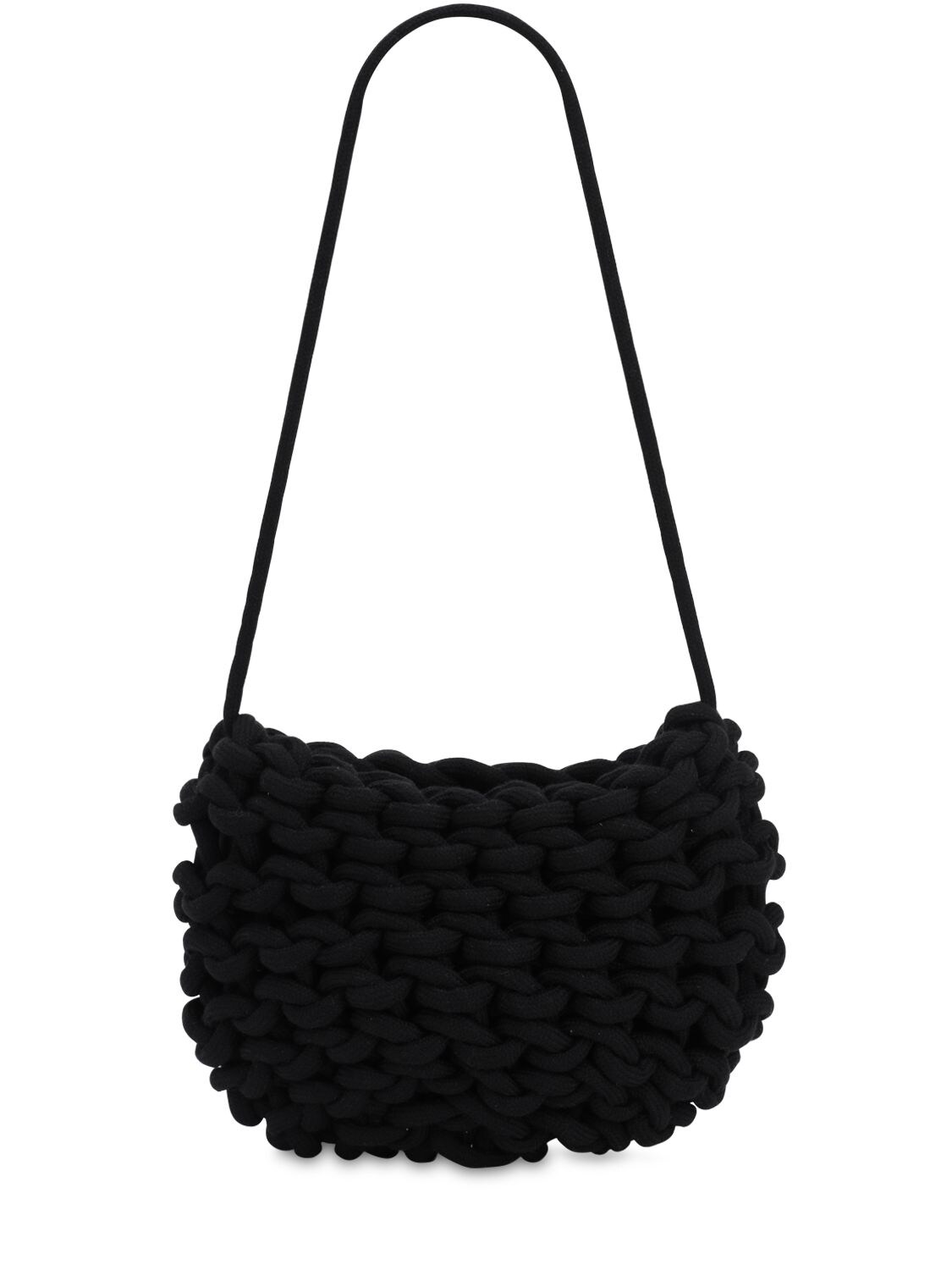 Alienina Anne Cotton Bucket Bag In Black