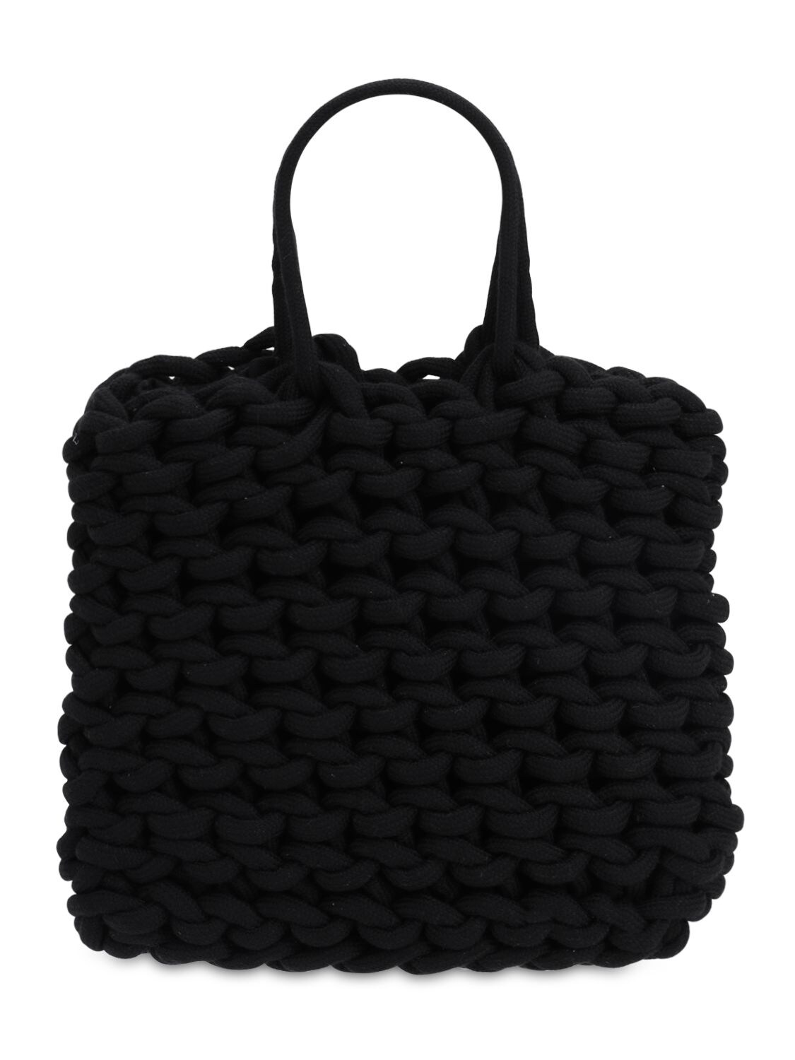 Alienina Ada Rope Cotton Shopping Bag In Black