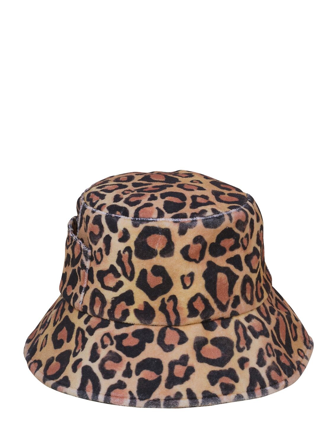 Lack Of Color The Wave Printed Techno Bucket Hat In Leopard
