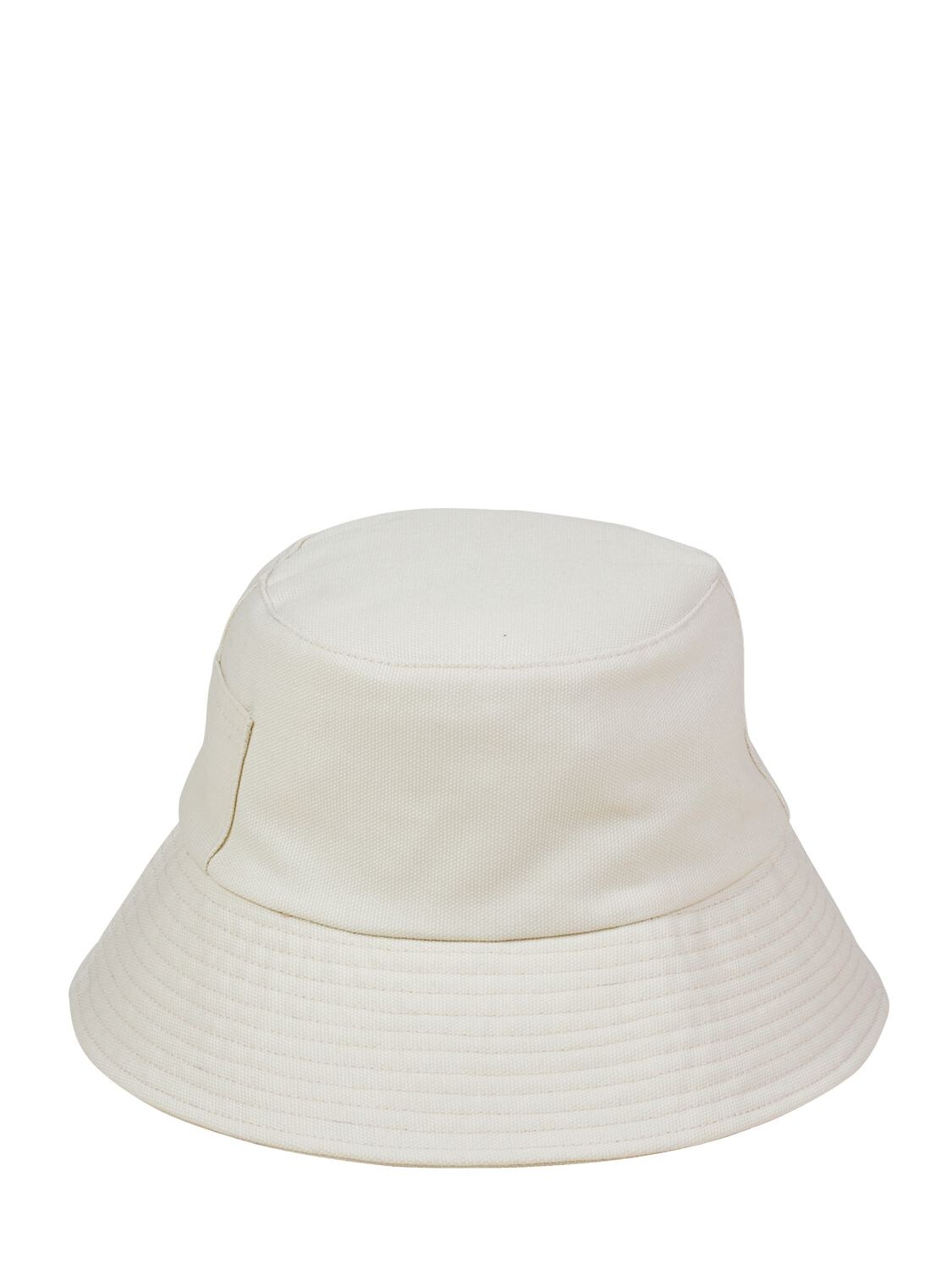 Lack Of Color The Wave Cotton Canvas Bucket Hat In Beige